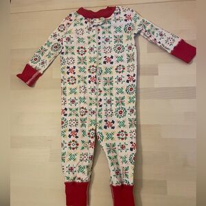 Hanna Andersson Festive Patterned Kids Footie